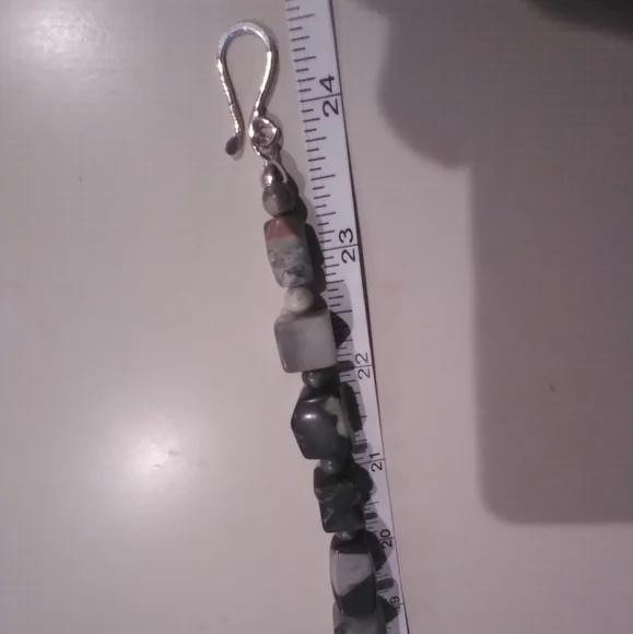 ❤️🎁Jay King Mine Finds Grey/Green/Brown Jasper Necklace 21" w/ 3" 925 Extender - Picture 8 of 12